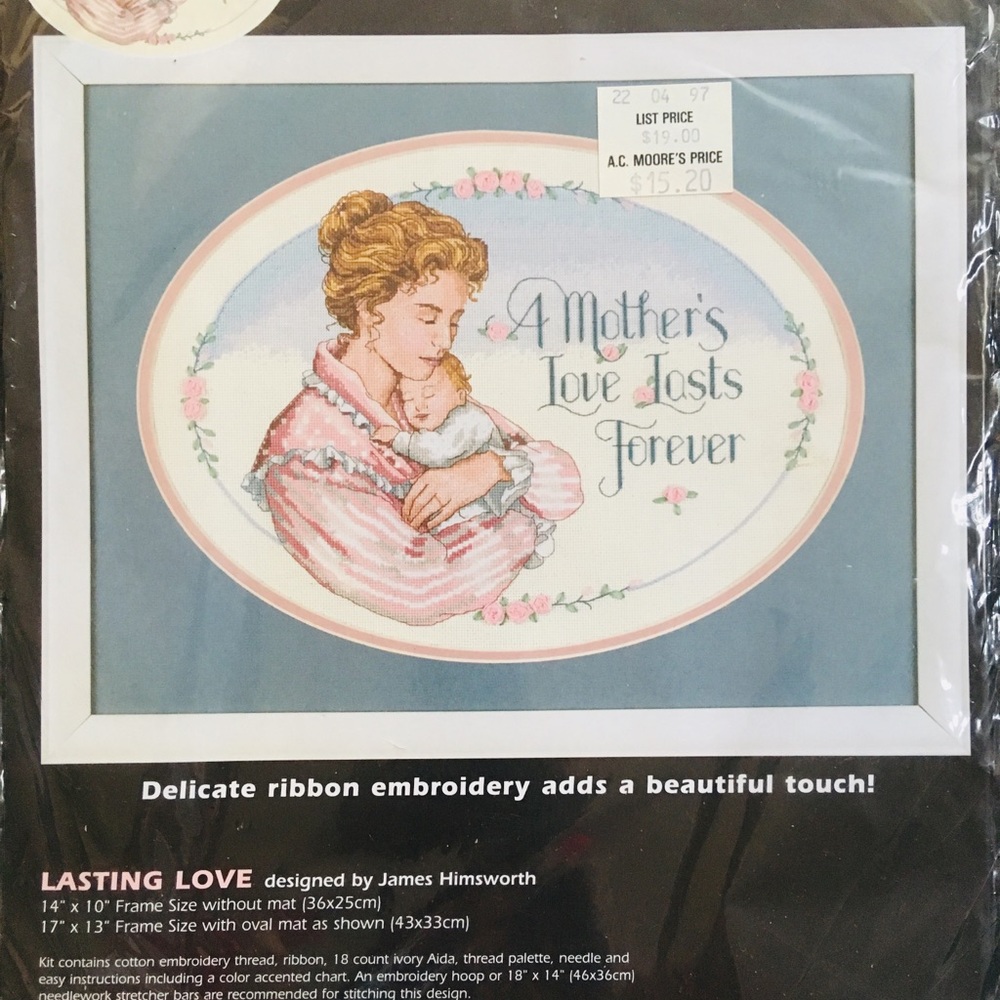 Cross stitch kit- mother’s love lasts forever